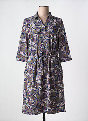 Rochie midi mâneci 3/4 mâneci 3/4 albastru DAMART femeie