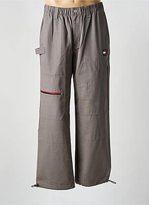 Pantalon larg țesătură poplin mărime normală gri TOMMY HILFIGER bărbat