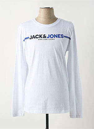 Tricou croială cambrată mâneci lungi alb JACK & JONES bărbat