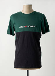 Tricou croială cambrată mâneci scurte verde JACK & JONES homme