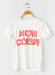 Tricou croială dreaptă mâneci scurte alb ONLY fată