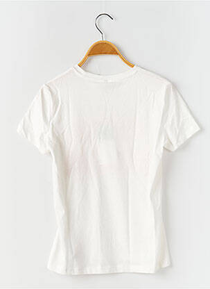 Tricou serigrafie flockată mâneci scurte alb ONLY fată