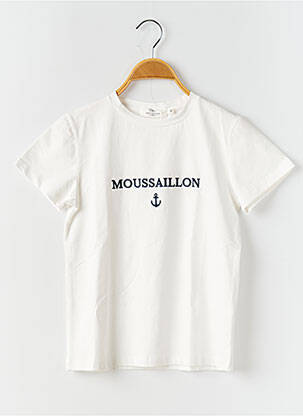 Tricou alb PM MERE & FILLE băiat