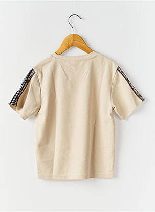 Tricou serigrafie flockată mâneci scurte bej NAME IT băiat