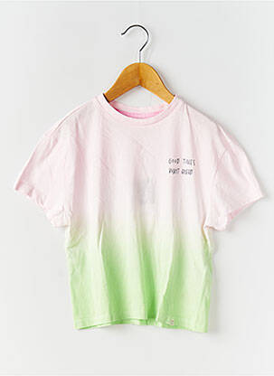 Tricou serigrafie flockată mâneci scurte roz ONLY băiat