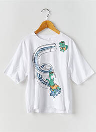 Tricou serigrafie flockată mâneci scurte alb NAME IT băiat