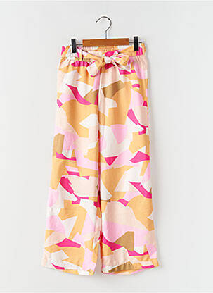 Pantalon larg portocaliu ONLY fată