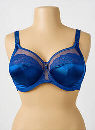 Sutien broderie sutien cupe întregi cu decolteu înalt albastru ELOMI femme