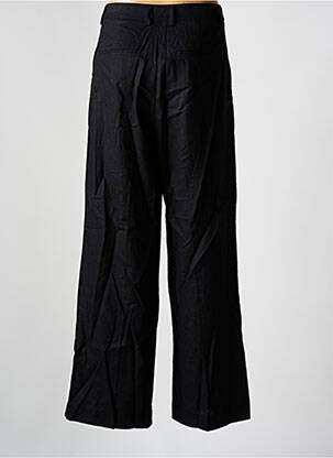 Pantalon larg țesătură crep talie înaltă negru GRACE & MILA femeie