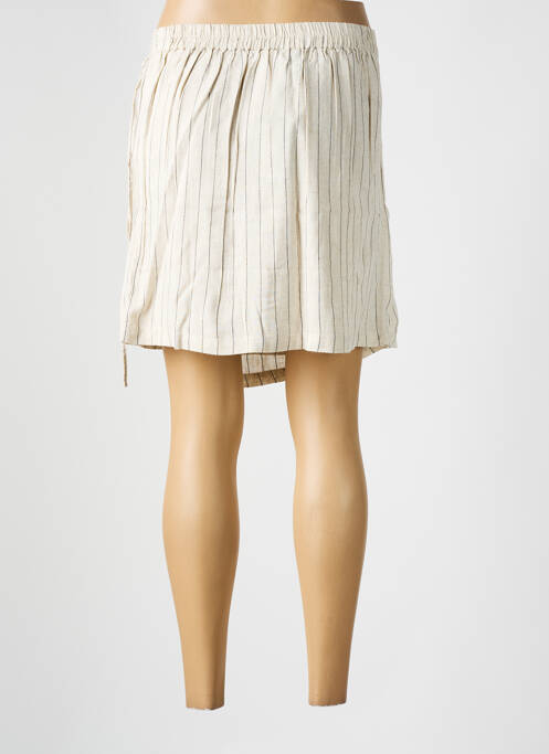 Fustă scurtă bej PIECES femeie