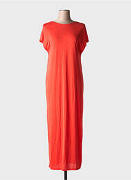 Rochie lungă mâneci scurte mâneci scurte portocaliu GRACE & MILA femme