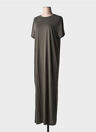Rochie lungă mâneci scurte mâneci scurte gri GRACE & MILA femme