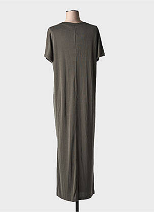 Rochie lungă mâneci scurte mâneci scurte gri GRACE & MILA femeie