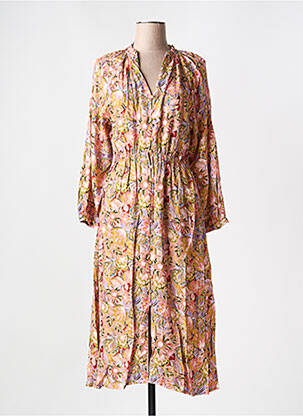 Rochie lungă mâneci lungi mâneci lungi roz LA PETITE ETOILE femeie