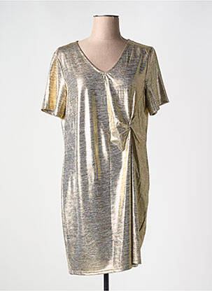 Rochie scurtă mâneci scurte mâneci scurte auriu PIECES femeie