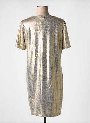 Rochie scurtă mâneci scurte mâneci scurte auriu PIECES femeie