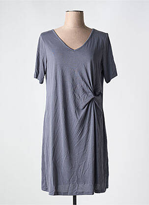 Rochie scurtă mâneci scurte mâneci scurte gri PIECE AND LOVE femeie