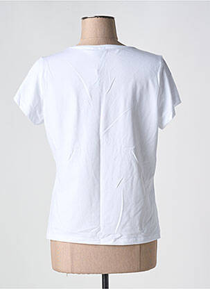 Tricou croială dreaptă mâneci scurte alb PIECES femeie