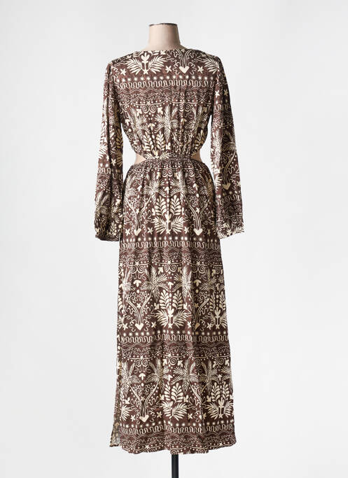 Rochie lungă maro GRACE & MILA femeie