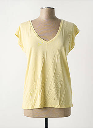 Top galben PIECES femeie