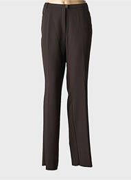 Pantalon drept țesătură crep mărime normală maro CHRISTIAN MARRY femme