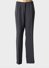 Pantalon drept țesătură crep talie înaltă gri SOMMERMANN femme