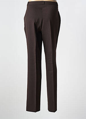 Pantalon drept țesătură crep talie înaltă maro QUATTRO femeie