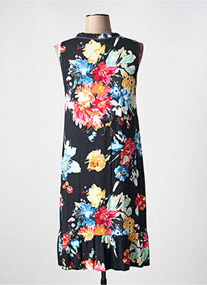 Rochie midi imprimeu floral fără mâneci negru GALMALLA femeie