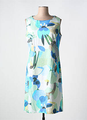 Rochie midi imprimeu floral fără mâneci albastru JEAN GABRIEL femeie