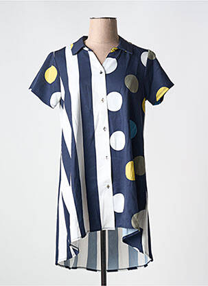 Tunică mâneci scurte albastru GALMALLA femeie