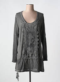 Rochie scurtă mâneci lungi mâneci lungi gri YOEK femme