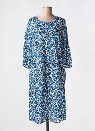 Rochie midi croială fluidă mâneci 3/4 albastru BARBARA LEBEK femme