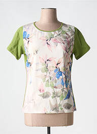 Tricou serigrafie mâneci scurte verde GALMALLA femme