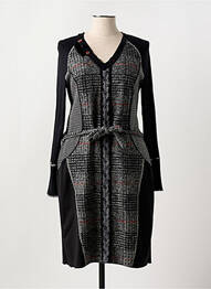 Rochie midi mâneci lungi mâneci lungi negru ANNA CRISTY femeie