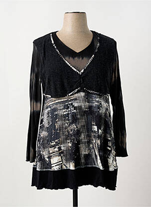 Tunică mâneci lungi negru CHRISTIAN MARRY femeie