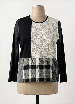 Top elasticitate mâneci lungi negru MERI & ESCA femeie
