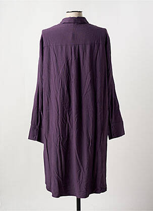 Tunică mâneci lungi guler de bluză violet MAT. femeie