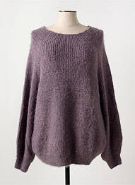 Pulover țesătură melanj mâneci lungi violet MAT. femme