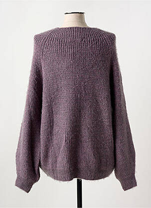 Pulover țesătură melanj mâneci lungi violet MAT. femeie