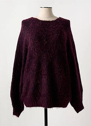 Pulover elasticitate mâneci lungi violet MAT. femeie