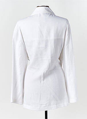 Jachete casual guler tip costum alb LUMINA femeie