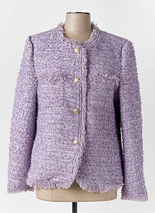 Jachete casual guler rotund violet LOVE & PASSION femeie