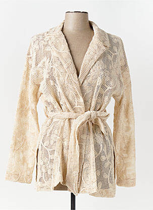 Vestă cu mâneci lungi bej LUMINA femeie