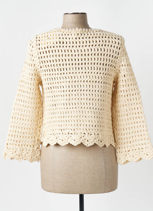 Vestă cu mâneci lungi bej ANGELA DAVIS femeie