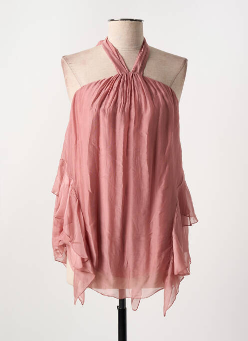 Top croială fluidă bretele subțiri roz KING KONG femme