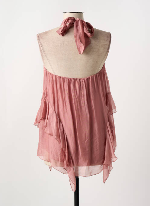 Top croială fluidă bretele subțiri roz KING KONG femme