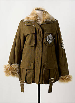 Palton scurt verde ANGELA DAVIS femeie