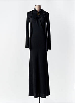 Rochie lungă mâneci lungi mâneci lungi negru LUMINA femeie