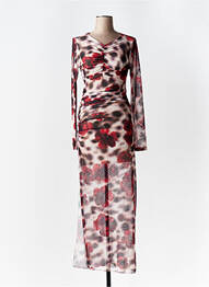 Rochie lungă mâneci lungi mâneci lungi roșu LUMINA femeie