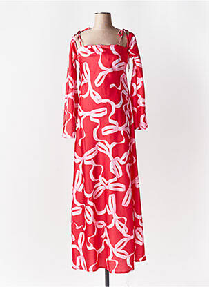 Rochie lungă roșu LUMINA femeie